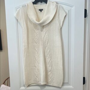 Express Cream Cowl Neck Sweater Dress